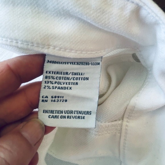 Tribal Jeans Cropped, Size 14, White - Picture 5 of 5